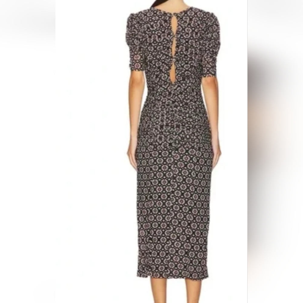 Free People Black and White Geometric Long Sleeve Dress - Picture 2 of 6